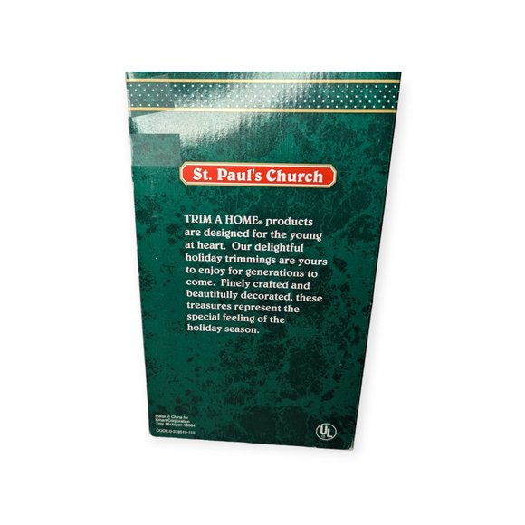 Vintage Trim A Home Ceramic St Paul's Church Christmas Village Building - Picture 13 of 13